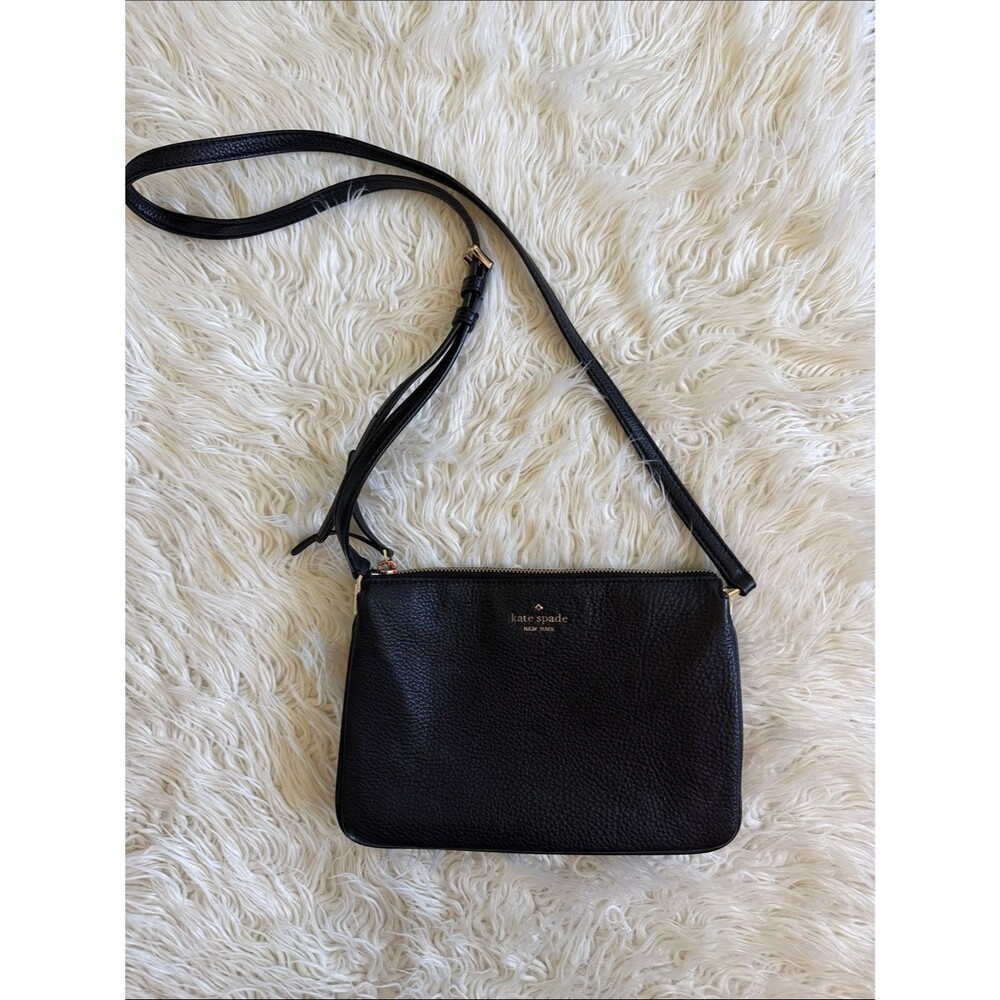 Kate Spade Lelia Triple Gusset Crossbody Black